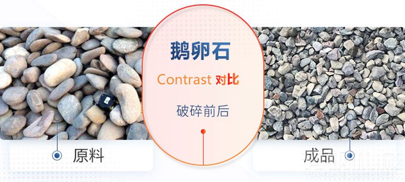 鹅卵石破碎前后