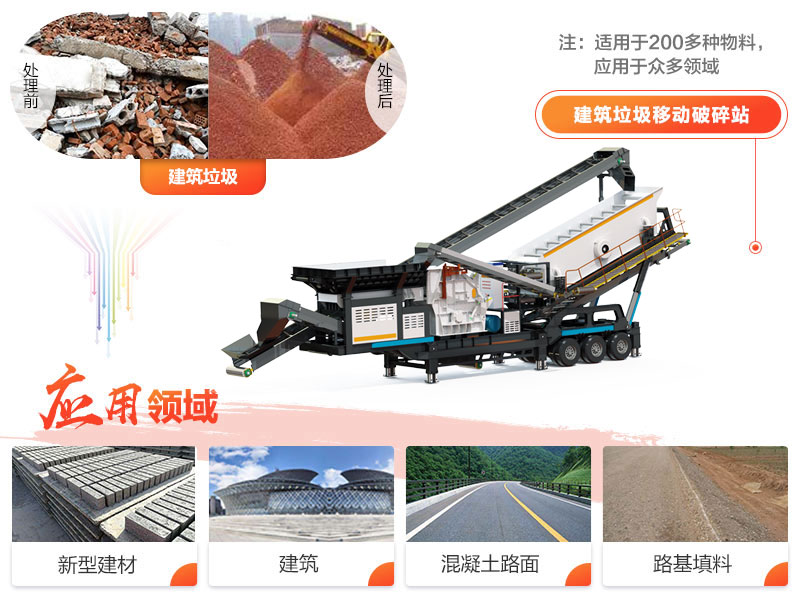 建筑垃圾移动破碎机